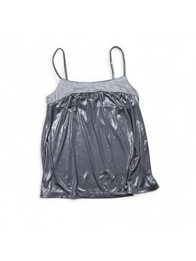 Fairy y2k vintage silver metallic tank top